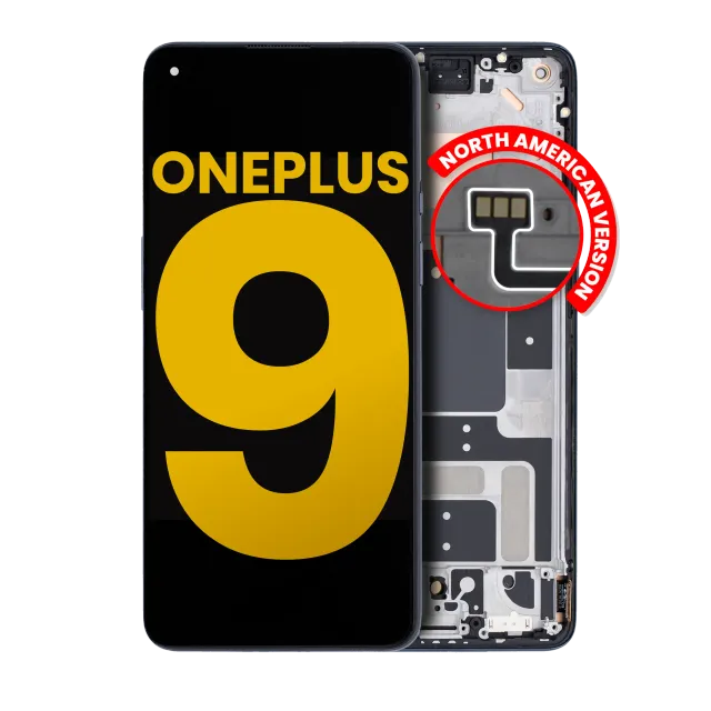 OLED displej s rámečkem pro OnePlus 9 (US verze) (repasovaný) (Astral Black)