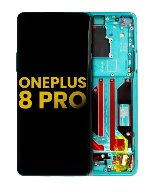 OLED displej s rámečkem pro OnePlus 8 Pro (repasovaný) (Glacial Green)