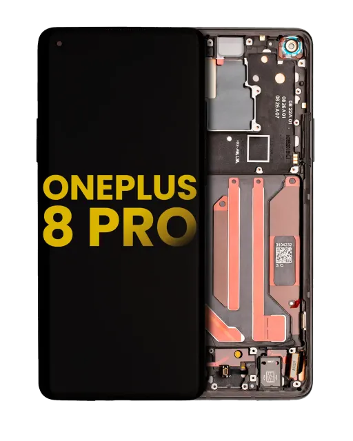 OLED displej s rámečkem pro OnePlus 8 Pro (repasovaný) (Onyx Black)