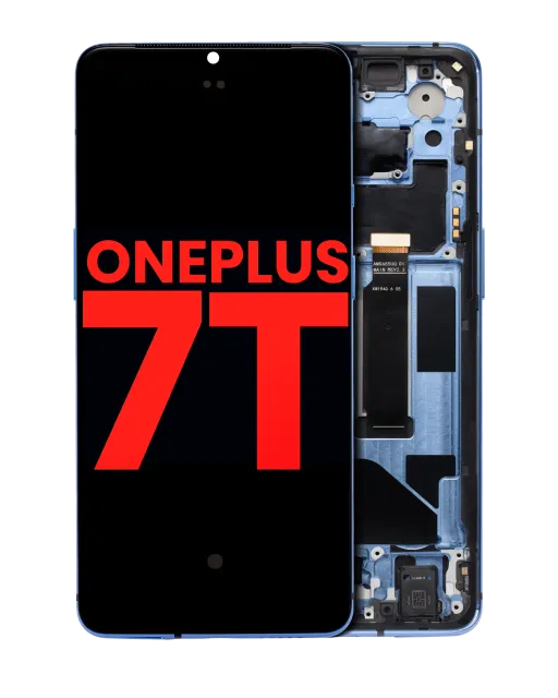 OLED displej s rámečkem pro OnePlus 7T (Aftermarket Plus) (Glacier Blue)
