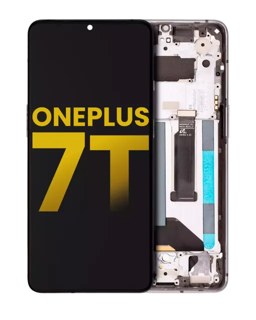 OLED displej s rámečkem pro OnePlus 7T (repasovaný) (Frosted Silver)