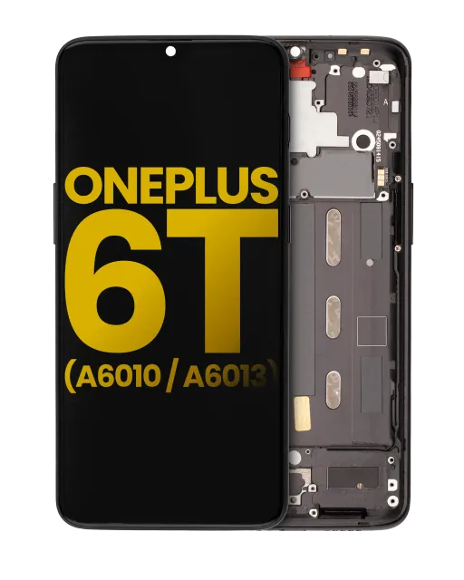 OLED displej s rámečkem pro OnePlus 6T (A6010 / A6013) (repasovaný) (Midnight Black)