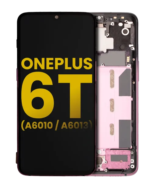 OLED displej s rámečkem pro OnePlus 6T (A6010 / A6013) (repasovaný) (Thunder Purple)