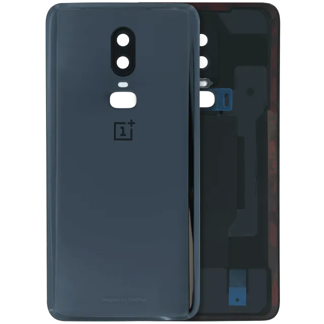 Zadní sklo pro OnePlus 6 (originál OEM) (černá)