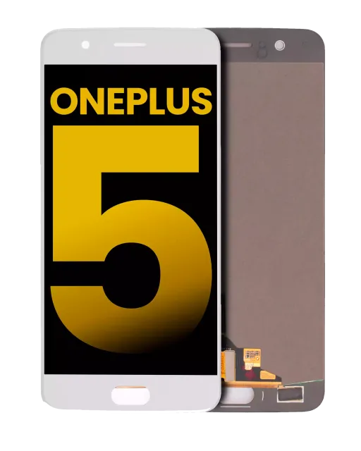 LCD displej bez rámečku pro OnePlus 5 (repasovaný) (bílá)