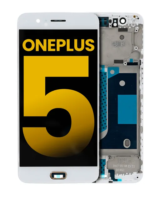 OLED displej s rámečkem pro OnePlus 5 (repasovaný) (bílá)