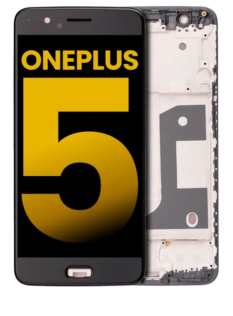OLED displej s rámečkem pro OnePlus 5 (repasovaný) (černá)