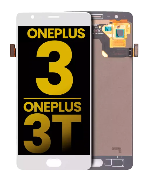 LCD displej bez rámečku pro OnePlus 3 / OnePlus 3T (repasovaný) (bílá)