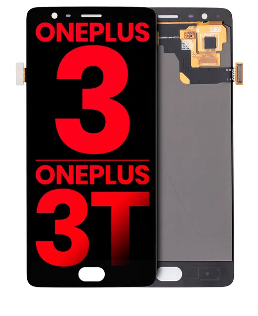 OLED displej bez rámečku pro OnePlus 3 / OnePlus 3T (Aftermarket Plus) (černá)
