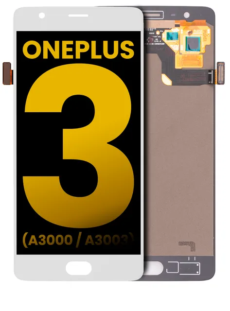LCD displej bez rámečku pro OnePlus 3 (A3000 / A3003) (repasovaný) (Rev 2.0 / White)