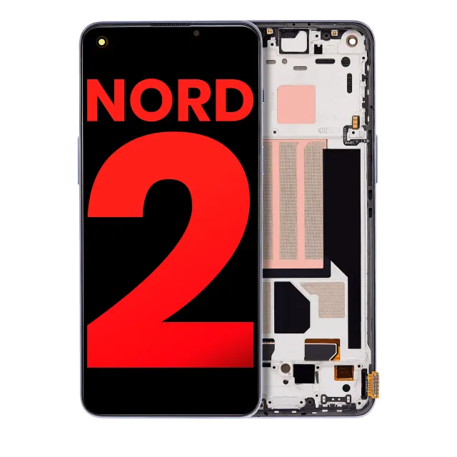 OLED displej s rámečkem pro OnePlus Nord 2 5G (Aftermarket Plus) (Gray Sierra)
