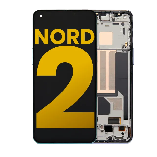 OLED displej s rámečkem pro OnePlus Nord 2 5G (repasovaný) (Gray Sierra)