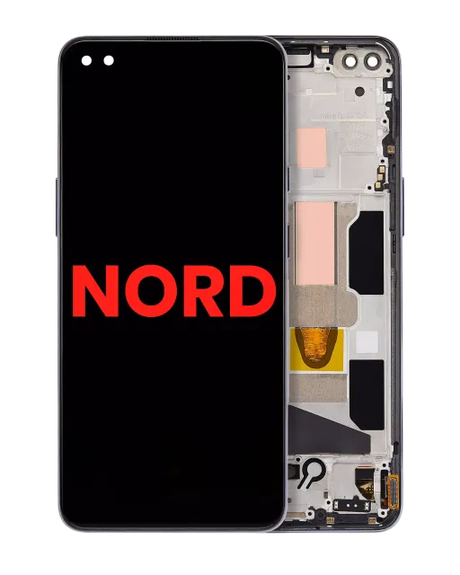 OLED displej s rámečkem pro OnePlus Nord (Aftermarket Plus) (Gray Onyx)