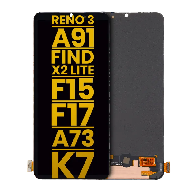 OLED displej bez rámečku pro OPPO Reno 3 / A91 / Find X2 Lite / F15 / F17 / A73 4G / K7 5G (repasovaný) (všechny barvy)