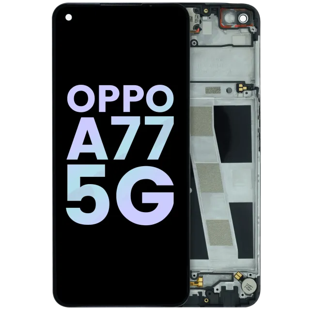 LCD displej s rámečkem pro Oppo A77 5G (2022) (Service Pack) (Midnight Black)