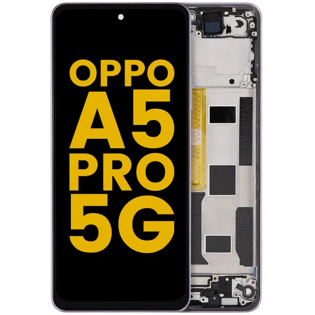 LCD displej s rámečkem pro OPPO A5 Pro 5G (repasovaný) (Flower Pink)