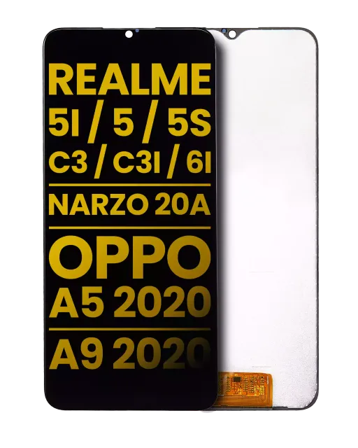 LCD displej bez rámečku pro Realme 5i / 5 / 5S / C3i / 6i / Narzo 20A / OPPO A5 2020 / A9 2020 / A11 / A11x (repasovaný) (všechny barvy)