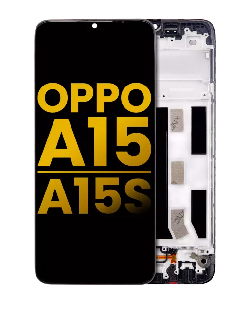 LCD displej s rámečkem pro OPPO A15 / A15S (repasovaný) (všechny barvy)