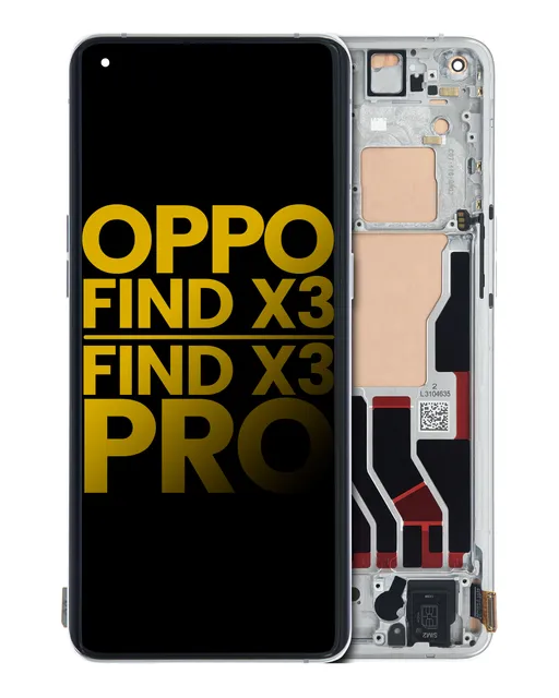 OLED displej s rámečkem pro OPPO Find X3 / X3 Pro (repasovaný) (bílá)