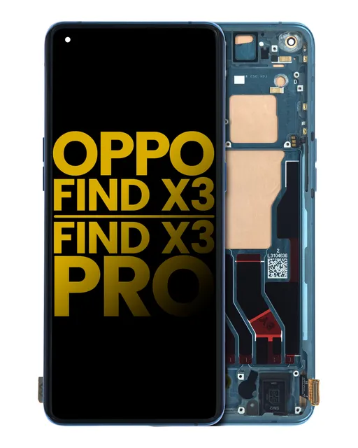 OLED displej s rámečkem pro OPPO Find X3 / X3 Pro (repasovaný) (modrá)