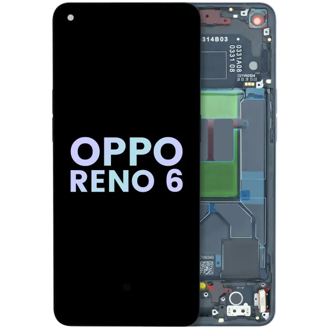 OLED displej s rámečkem pro Oppo Reno 6 5G (Genuine) (černá)