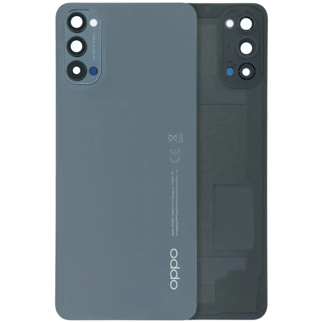 Zadní sklo se sklíčkem kamery pro Oppo Reno 4 5G (Genuine) (černá)