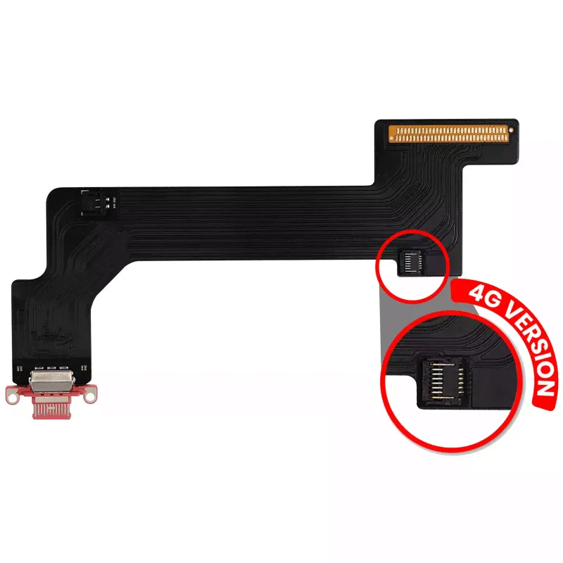 Flex kabel nabíjecího konektoru pro iPad 10 (2022) (verze Cellular) (Aftermarket Plus) (růžová)