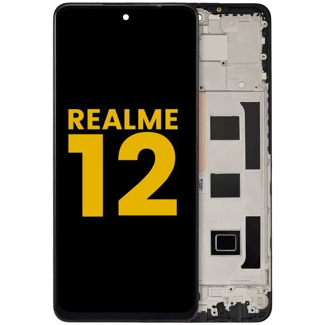 LCD displej s rámečkem pro Realme 12 5G (repasovaný) (všechny barvy)