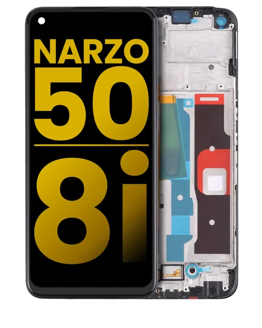 LCD displej s rámečkem pro Realme Narzo 50 / Realme 8i (repasovaný) (všechny barvy)