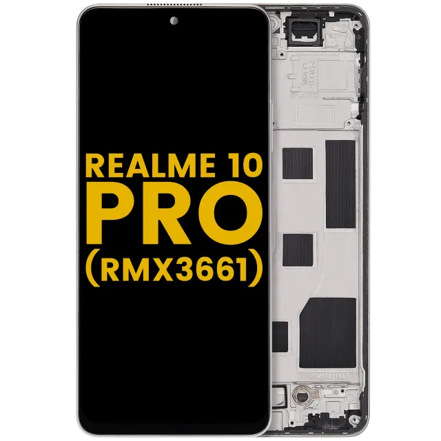 LCD displej s rámečkem pro Realme 10 Pro (RMX3661) (repasovaný) (Hyperspace Gold)