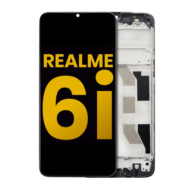 LCD displej s rámečkem pro Realme 6i (repasovaný) (všechny barvy)