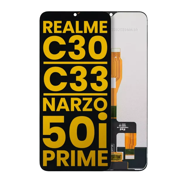 LCD displej bez rámečku pro Realme C30 / C33 / Narzo 50i Prime (repasovaný) (všechny barvy)