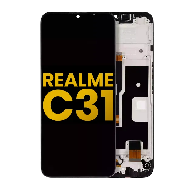 LCD displej s rámečkem pro Realme C31 (repasovaný) (všechny barvy)