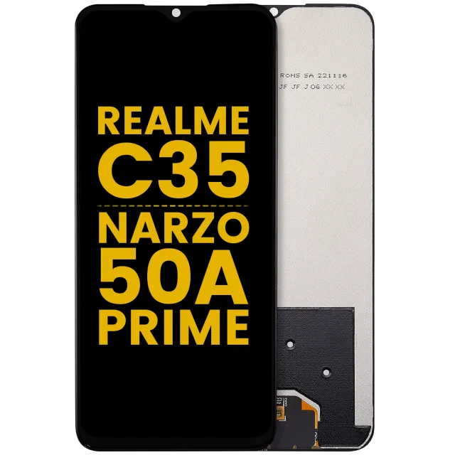 LCD displej bez rámečku pro Realme C35 / Narzo 50A Prime (repasovaný) (všechny barvy)