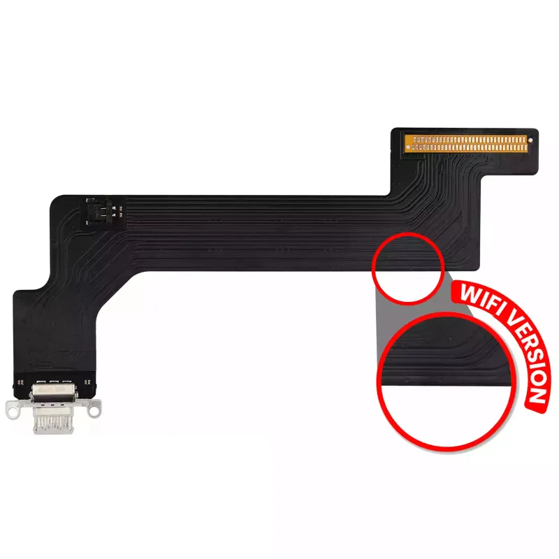 Flex kabel nabíjecího konektoru pro iPad 10 (2022) (jen WiFi) (Aftermarket Plus) (stříbrná)