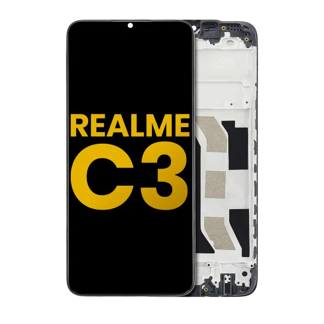 LCD displej s rámečkem pro Realme C3 (repasovaný) (všechny barvy)