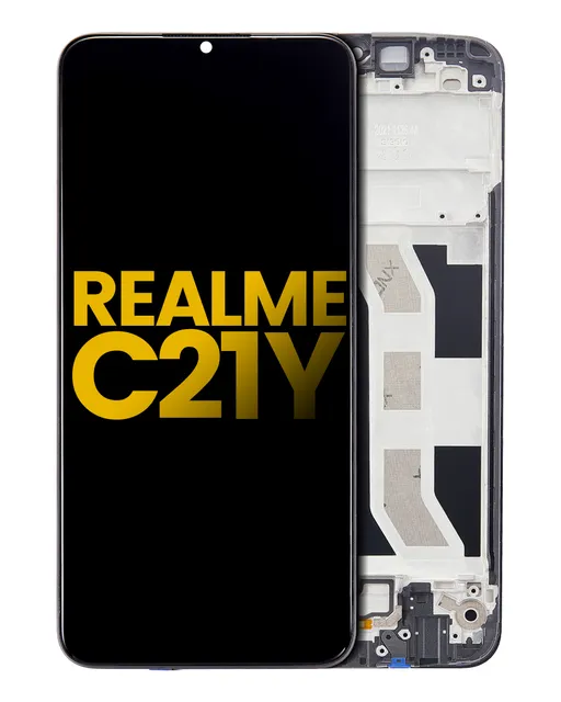 LCD displej s rámečkem pro Realme C21Y (repasovaný) (všechny barvy)