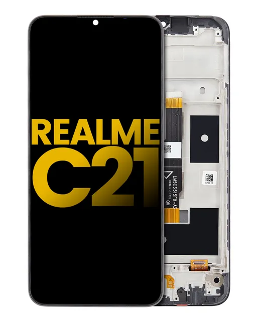 LCD displej s rámečkem pro Realme C21 (repasovaný) (všechny barvy)