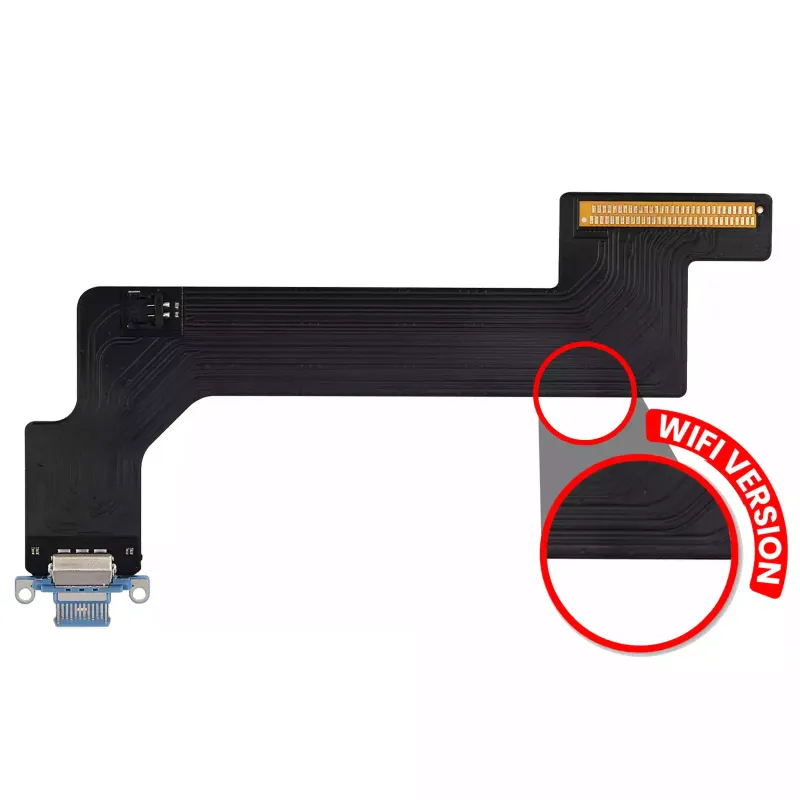 Flex kabel nabíjecího konektoru pro iPad 10 (2022) (jen WiFi) (Aftermarket Plus) (modrá)