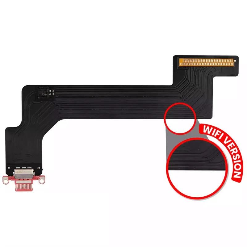 Flex kabel nabíjecího konektoru pro iPad 10 (2022) (jen WiFi) (Aftermarket Plus) (růžová)