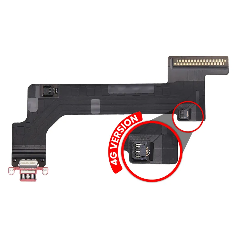 Flex kabel nabíjecího konektoru pro iPad 10 (2022) (verze Cellular) (Premium) (růžová)