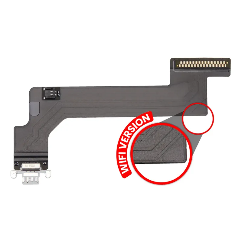 Flex kabel nabíjecího konektoru pro iPad 10 (2022) (jen WiFi) (Premium) (stříbrná)