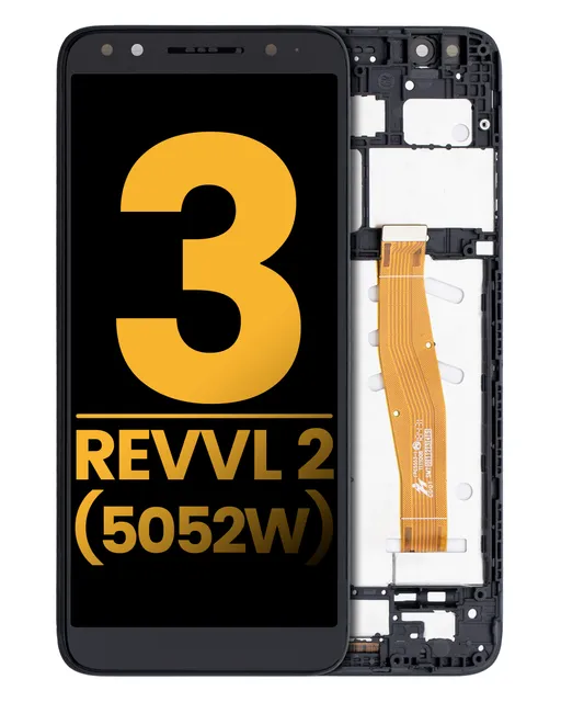 LCD displej s rámečkem pro T-Mobile Revvl 2 (5052W / 2019) (repasovaný) (černá)