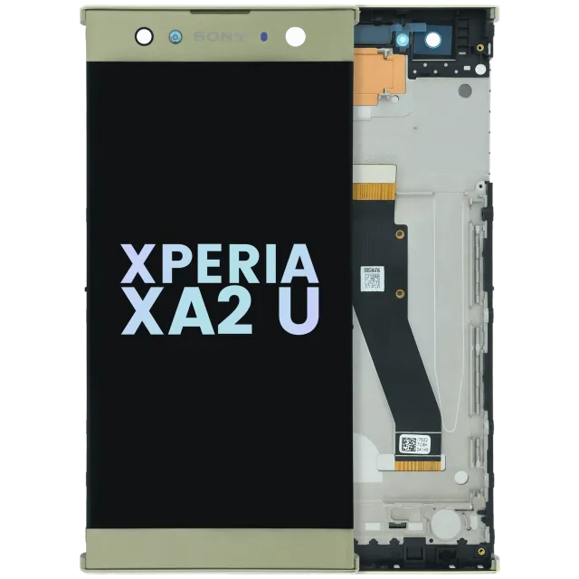 LCD displej s rámečkem pro Sony Xperia XA2 Ultra (Genuine) (zlatá)