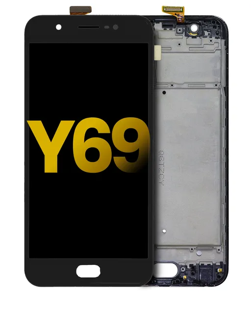 LCD displej s rámečkem pro Vivo Y69 (repasovaný) (matně černá)