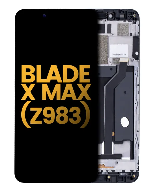 LCD displej s rámečkem pro ZTE Blade X Max (Z983) (repasovaný) (černá)