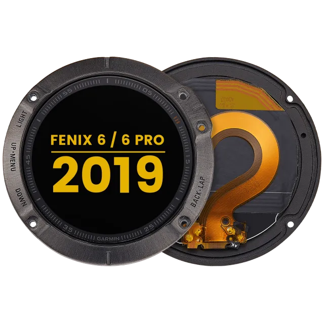 LCD displej s rámečkem pro Garmin Fenix 6 / 6 Pro (2019) (Premium) (černá)