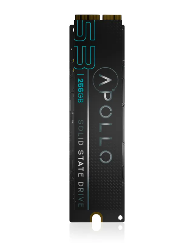 Apollo S3 256GB Mac SSD (NVMe PCIe Gen3x4) pro MacBook Air 11 & 13" A1465 A1466 (Mid 2013-2017) / Pro Retina A1398 1502 (Late 2013-Mid 2015) / iMac A1418 A1419 (Late 2013-Mid 2017) / Mac mini A1347 (2014) / Mac Pro A1481 (2013)