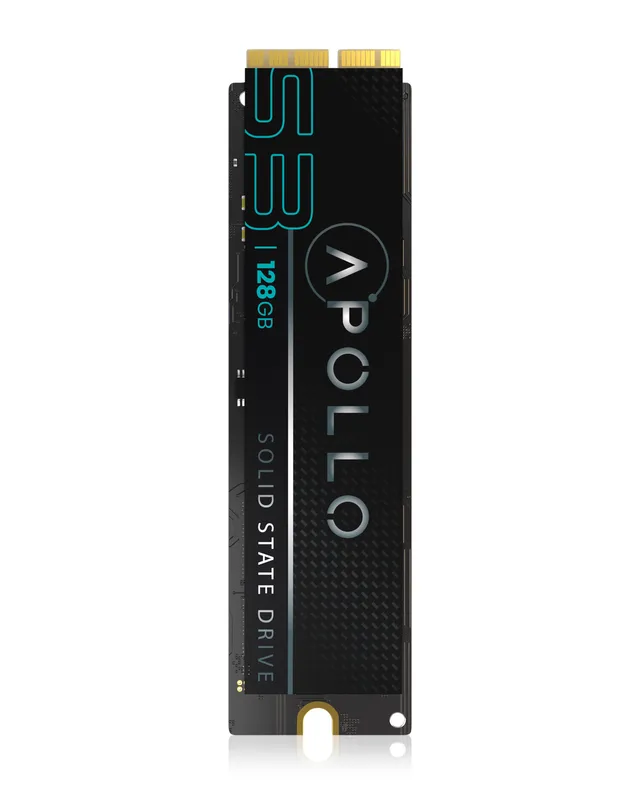 Apollo S3 128GB Mac SSD (NVME PCIe Gen3X4) pro MacBook Air 11 & 13" A1465 A1466 (Mid 2013-2017) / Pro Retina A1398 1502 (Late 2013-Mid 2015) / iMac A1418 A1419 (Late 2013-Mid 2017) / Mac mini A1347 (2014) / Mac Pro A1481 (2013)