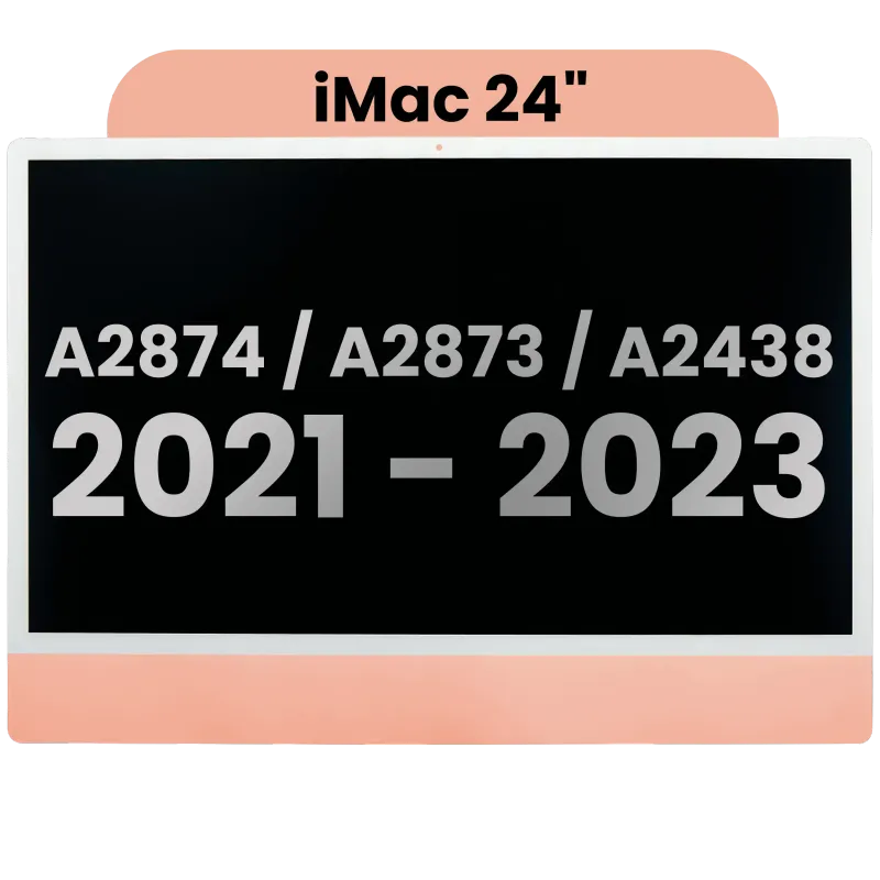 Kompletní LCD displej pro iMac 24" A2874 / A2873 (2023) / A2438 / A2439 (2021) (LG204A-215 LM235UH1 SDD1) (Used OEM Pull: Grade A) （Small Camera hole） (oranžová)